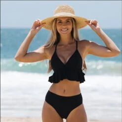 Einfarbiger Seana-Bikini -Mode Dessous Geschäft AGEWF