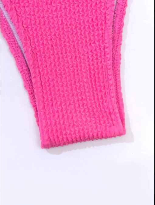 Einfarbiger Badeanzug Griechenland Fuchsia -Mode Dessous Geschäft WQERTWT