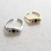 Edelstahlring Schwarzes Auge Expresslieferung -Mode Dessous Geschäft anillo acero inoxidable ojo negro envio express pasarelle 148466