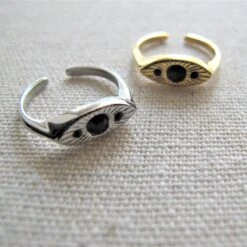 Edelstahlring Schwarzes Auge Expresslieferung -Mode Dessous Geschäft anillo acero inoxidable ojo negro envio express pasarelle 215551