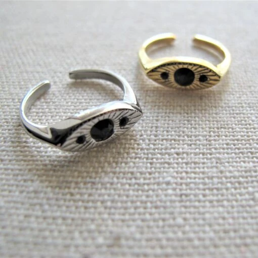 Edelstahlring Schwarzes Auge Expresslieferung -Mode Dessous Geschäft anillo acero inoxidable ojo negro envio express pasarelle 215551 scaled