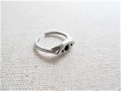 Edelstahlring Schwarzes Auge Expresslieferung -Mode Dessous Geschäft anillo acero inoxidable ojo negro envio express pasarelle 302278