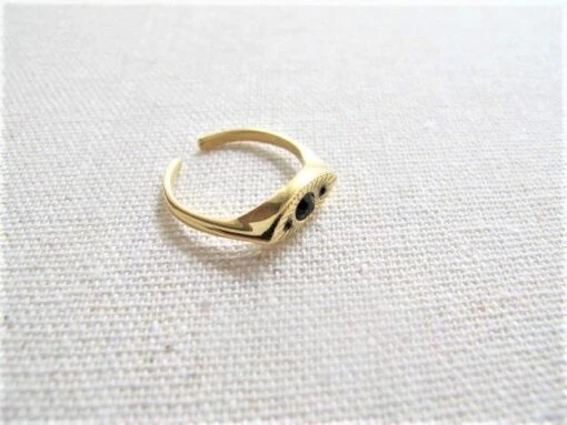 Edelstahlring Schwarzes Auge Expresslieferung -Mode Dessous Geschäft anillo acero inoxidable ojo negro envio express pasarelle 691211