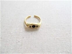Edelstahlring Schwarzes Auge Expresslieferung -Mode Dessous Geschäft anillo acero inoxidable ojo negro envio express pasarelle 804829