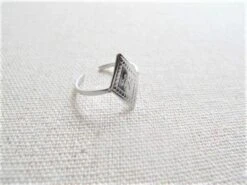 Edelstahl Rhombus Ring Expressversand -Mode Dessous Geschäft anillo acero inoxidable rombo envio express pasarelle 955423