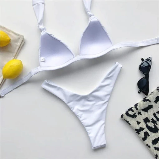 Hoher Bikini -Mode Dessous Geschäft bikini alto pasarelle blanco l 271578