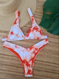 Faded Triangel-Bikini -Mode Dessous Geschäft bikini destenido triangulo pasarelle 8