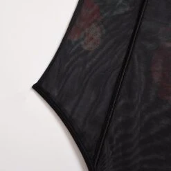 Geblümter Bodysuit -Mode Dessous Geschäft body floral pasarelle 9