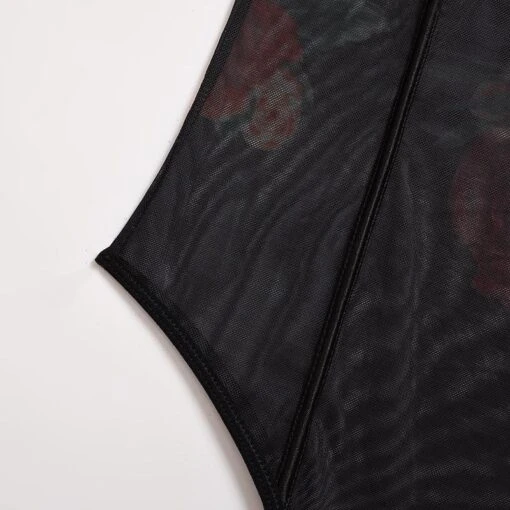 Geblümter Bodysuit -Mode Dessous Geschäft body floral pasarelle 9