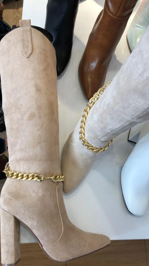 Italien Kettenstiefel -Mode Dessous Geschäft bota cadena italia pasarelle