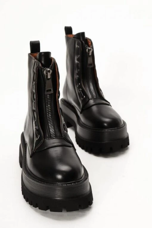 Cracovia Zipper Bootie Schwarz -Mode Dessous Geschäft botin cremallera cracovia negro pasarelle 6 17468510 ce4b 4170 9361 60e11646cb71
