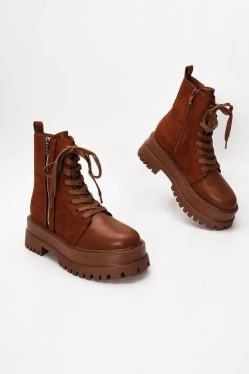 Stiefelette Serbien -Mode Dessous Geschäft botines serbia marron pasarelle 3