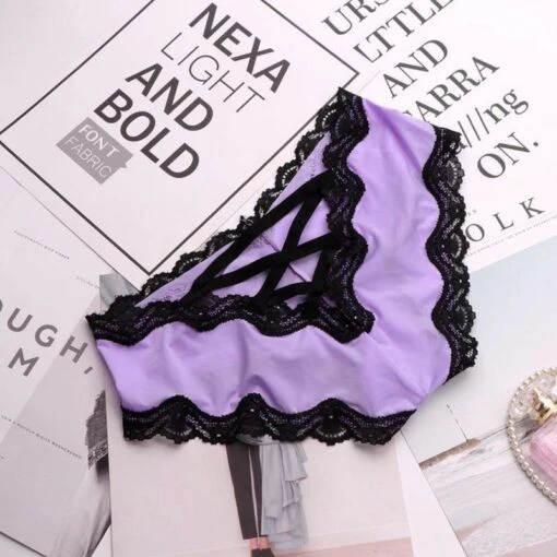 Calada Höschen -Mode Dessous Geschäft braguitas calada pasarelle lila l 323171