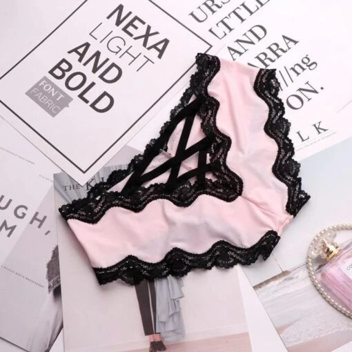 Calada Höschen -Mode Dessous Geschäft braguitas calada pasarelle rosa l 862872