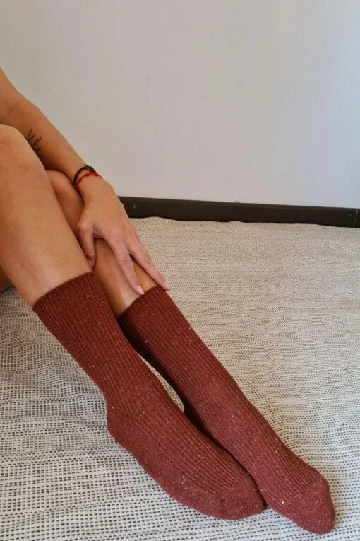 Rosa Bienen-Socken -Mode Dessous Geschäft calcetines brilli lana teja pasarelle 1