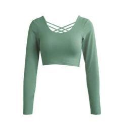 Cross-over-Sport-T-Shirt -Mode Dessous Geschäft camiseta de deporte cruzada pasarelle verde l 507492