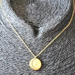 Edelstahl Halskette Mondmedaille Expressversand -Mode Dessous Geschäft collar acero inoxidable medalla lunar envio express pasarelle 970960