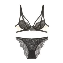 Bimba-Dessous-Set -Mode Dessous Geschäft conjunto lenceria bimba pasarelle negro 70b 706376