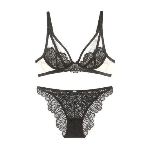 Bimba-Dessous-Set -Mode Dessous Geschäft conjunto lenceria bimba pasarelle negro 70b 706376