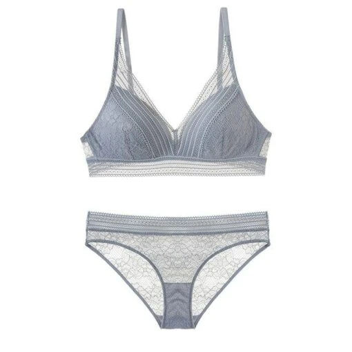Weißes Dessous-Set -Mode Dessous Geschäft conjunto lenceria blanca pasarelle gris l 669748