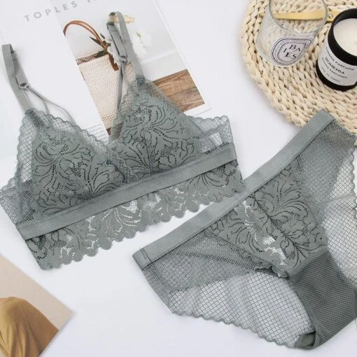 Lara Dessous Set -Mode Dessous Geschäft conjunto lenceria lara pasarelle gris l 207912