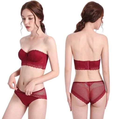 Rose Dessous-Set -Mode Dessous Geschäft conjunto lenceria rose pasarelle 110579