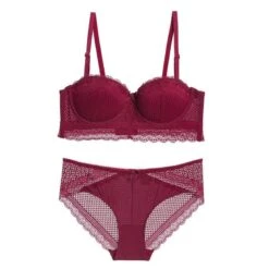 Rose Dessous-Set -Mode Dessous Geschäft conjunto lenceria rose pasarelle burgundy 70a 908762