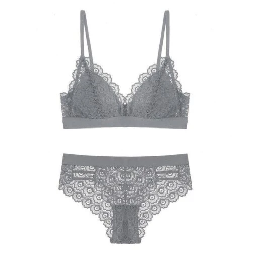 Slana-Dessous-Set -Mode Dessous Geschäft conjunto lenceria slana pasarelle gris l 750952