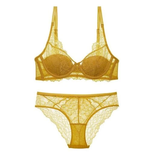 Reben-Dessous-Set -Mode Dessous Geschäft conjunto lenceria vine pasarelle amarillo 70a 365760