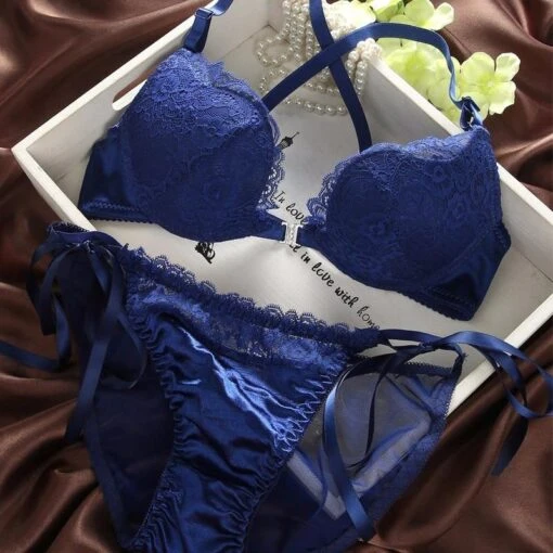 Satin-Dessous-Set -Mode Dessous Geschäft conjunto lencero saten pasarelle 4
