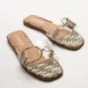 Santa Monica Sandale Schwarz -Mode Dessous Geschäft flat sandalia me diafaneia diakosmitiki toka 63215 9juj