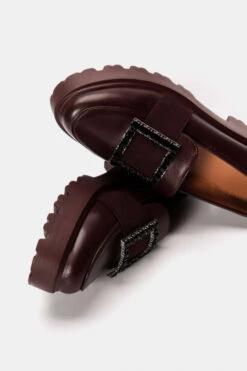 Mokassins Pedreria Beja Granat -Mode Dessous Geschäft mokasinia me diakosmitiki toka apo petres 77167 3pka