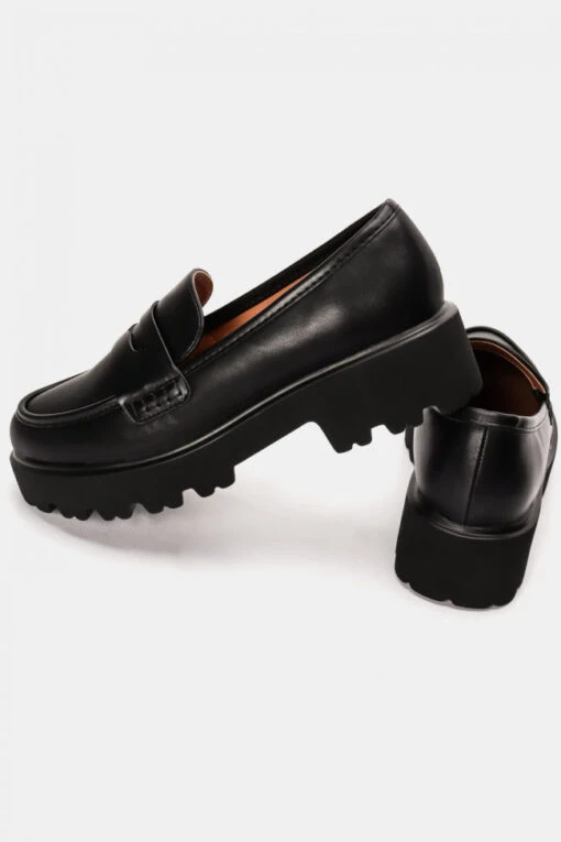 Mokassins Agueda Schwarz -Mode Dessous Geschäft mokasinia me trakterwti sola 86149 i5ve