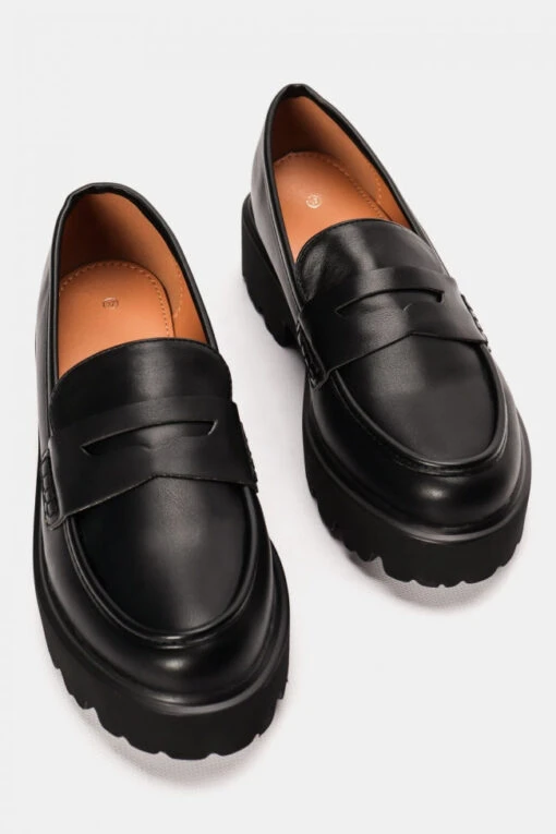 Mokassins Agueda Schwarz -Mode Dessous Geschäft mokasinia me trakterwti sola 86149