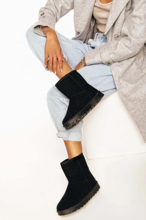 Salamanca-Stiefeletten Schwarz -Mode Dessous Geschäft mpotakia me eswteriki ependusi gounas 78399 ymys