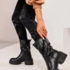 Stiefelette Nantes Schwarz Innenfleece -Mode Dessous Geschäft mpotakia me trakterwti sola 76611 3h41