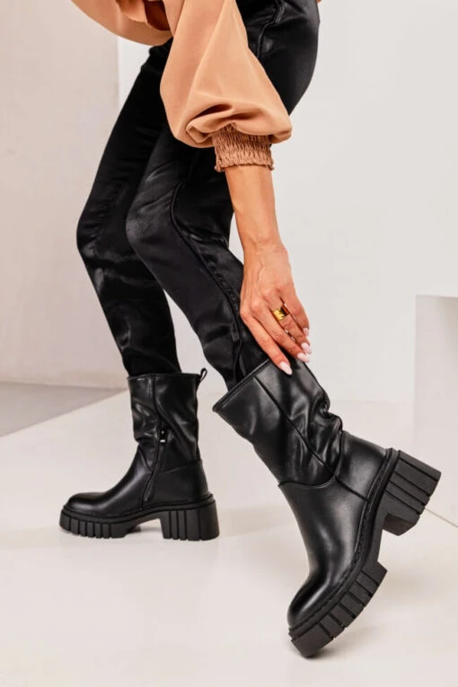 Stiefelette Nantes Schwarz Innenfleece -Mode Dessous Geschäft mpotakia me trakterwti sola 76611 3h41
