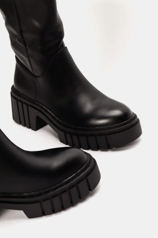 Stiefelette Nantes Schwarz Innenfleece -Mode Dessous Geschäft mpotakia me trakterwti sola 76611 7f18