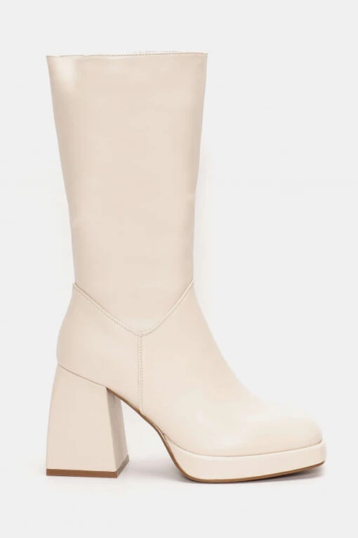 Stiefelette 3/4 Absatz Evora Beige -Mode Dessous Geschäft mpotes 34 me takouni fiapa 76599 fj3l