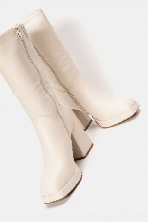 Stiefelette 3/4 Absatz Evora Beige -Mode Dessous Geschäft mpotes 34 me takouni fiapa 76599 kciu