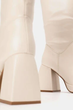 Stiefelette 3/4 Absatz Evora Beige -Mode Dessous Geschäft mpotes 34 me takouni fiapa 76599 l41u