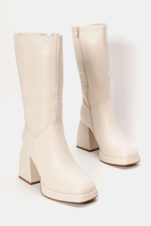 Stiefelette 3/4 Absatz Evora Beige -Mode Dessous Geschäft mpotes 34 me takouni fiapa 76599 wncp