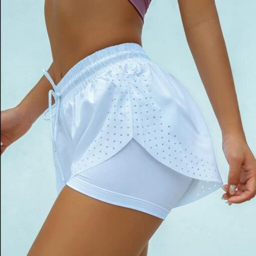 Doppelte Shorts -Mode Dessous Geschäft pantalon corto doble pasarelle blanco m 502575
