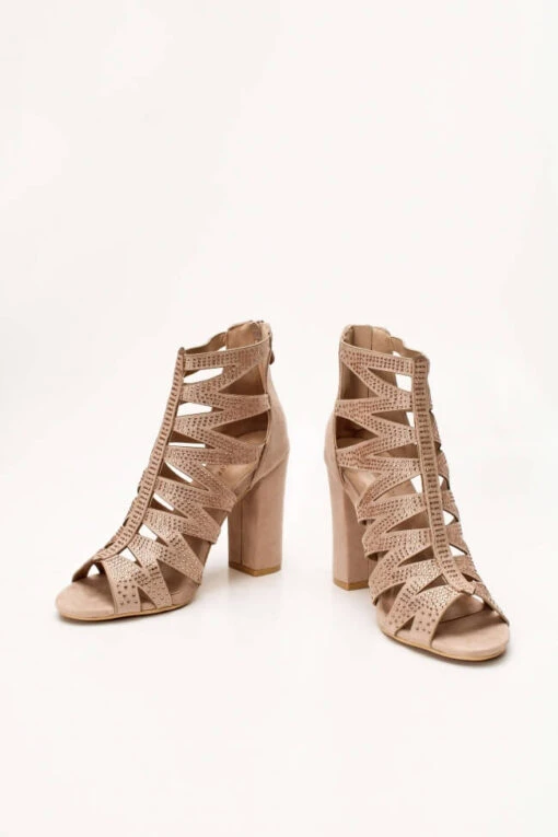 Jordan Sandale Beige -Mode Dessous Geschäft pedila mpotakia peep toe me fermouar 64161 9tgn