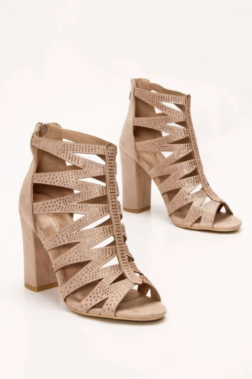 Jordan Sandale Beige -Mode Dessous Geschäft pedila mpotakia peep toe me fermouar 64161 kauw