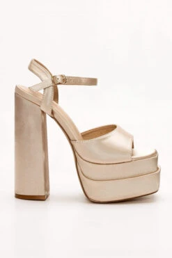 Milan Beige Hohe Sandale -Mode Dessous Geschäft pedila saten me mpareta fiapa 62561 4dj8