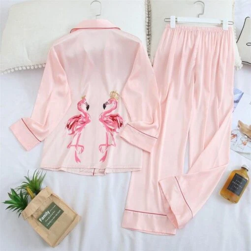 Flamingo-Pyjama -Mode Dessous Geschäft pijama de flamencos pasarelle 511861