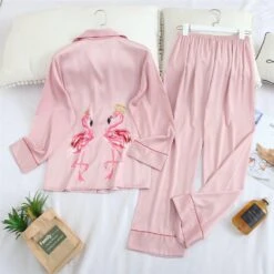 Flamingo-Pyjama -Mode Dessous Geschäft pijama de flamencos pasarelle rosa l 471531