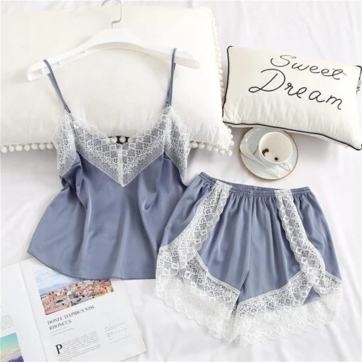 Kenia Pyjama -Mode Dessous Geschäft pijama kenia pasarelle azul claro l 168028