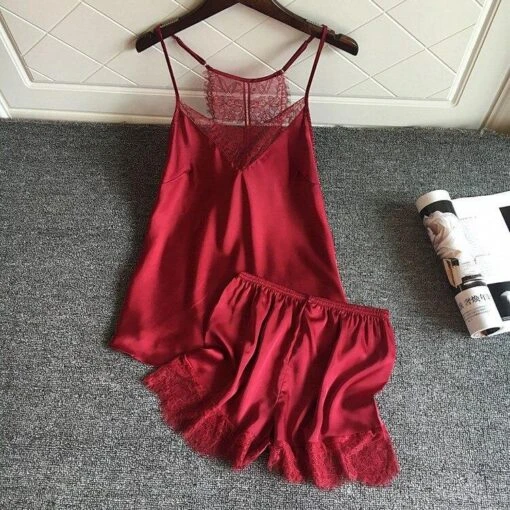 Pyjamas Zwilling -Mode Dessous Geschäft pijama twin pasarelle rojo l 394357